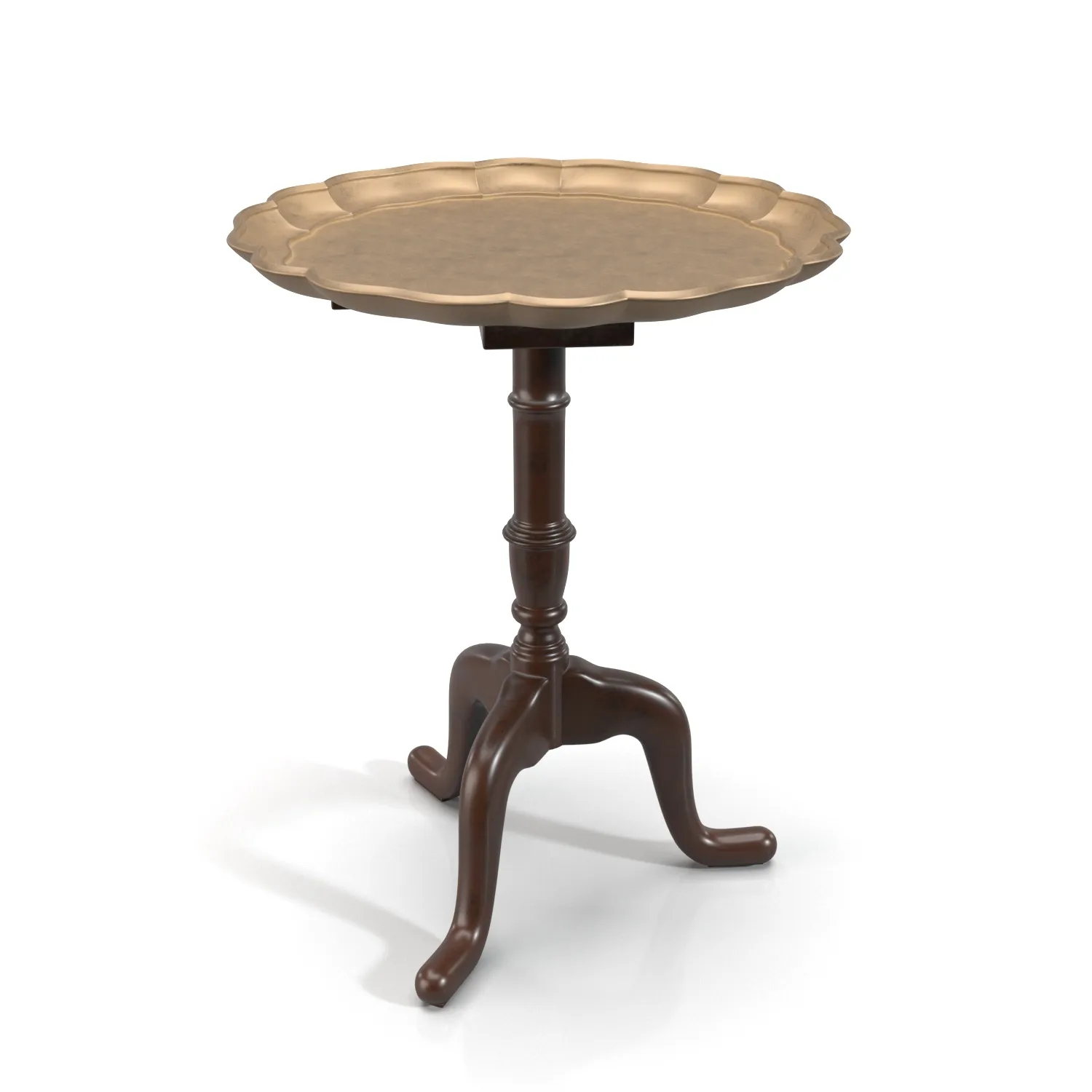 Tray Tilt Top Tripod Drinks Table PBR 3D Model_01